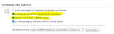 Einstellungen für den Mailversand